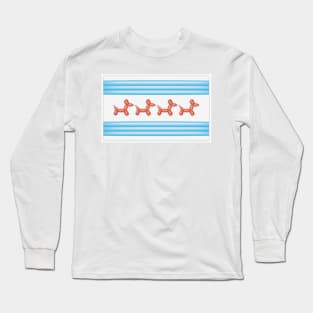 Chicago Balloon Dog Flag Long Sleeve T-Shirt